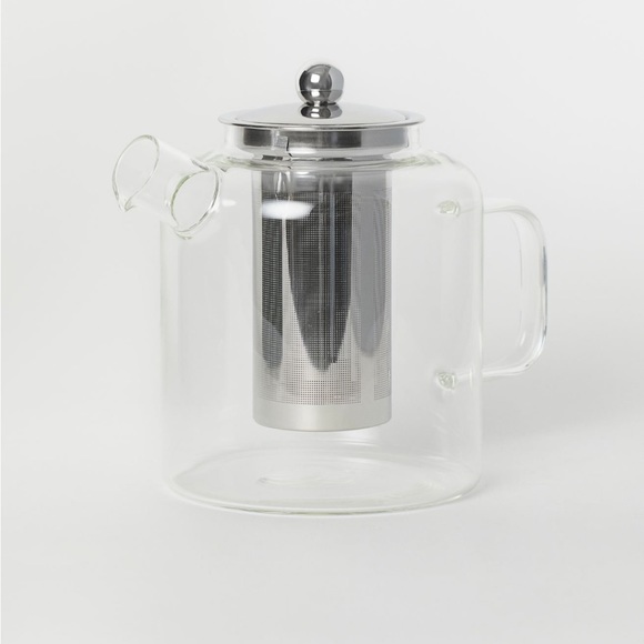 H&M LARGE CLEAR GLASS TEAPOT - Picture 1 of 1
